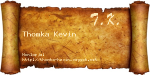 Thomka Kevin névjegykártya