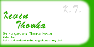 kevin thomka business card